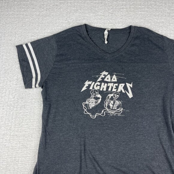 LAT Apparel Womens XL Graphic T-Shirt Charcoal Gray Foo Fighters Short Sleeve - Picture 3 of 16